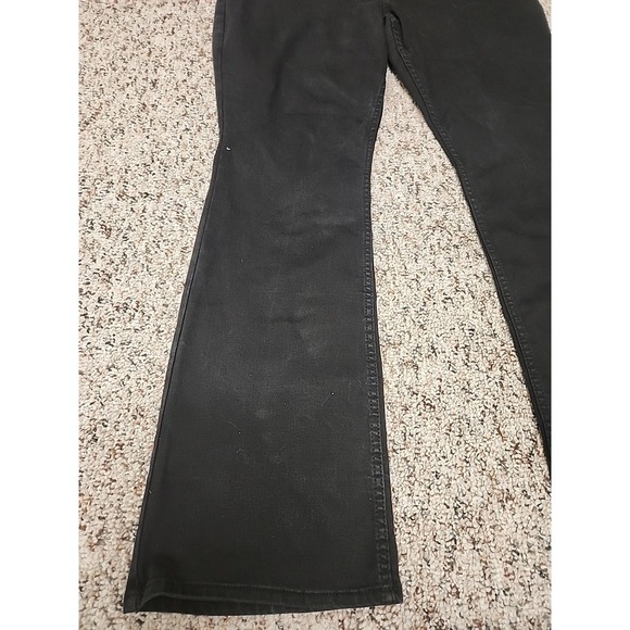 Lee Jeans Womens 18 Dark Black Denim Pants Mid Rise Boot Cut Flare Stretch Flex - Picture 5 of 8